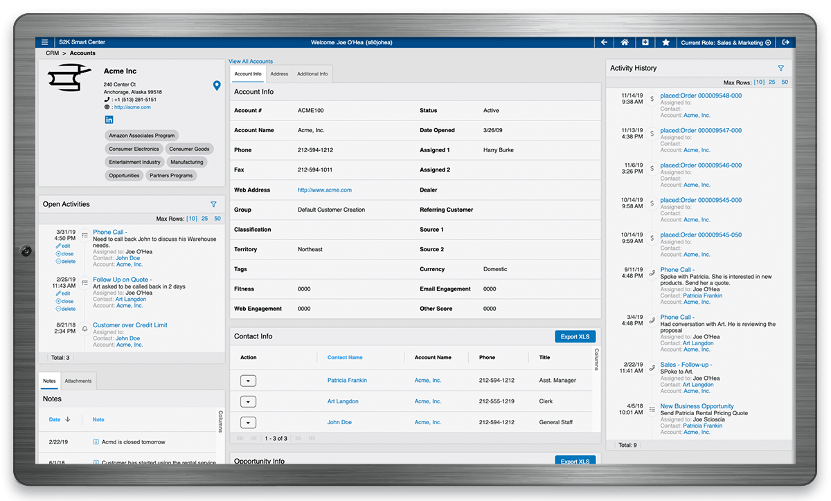 S2K Customer Relationship Management (CRM) Software Cloudbased CRM