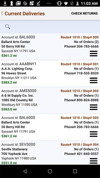 Current Deliveries
