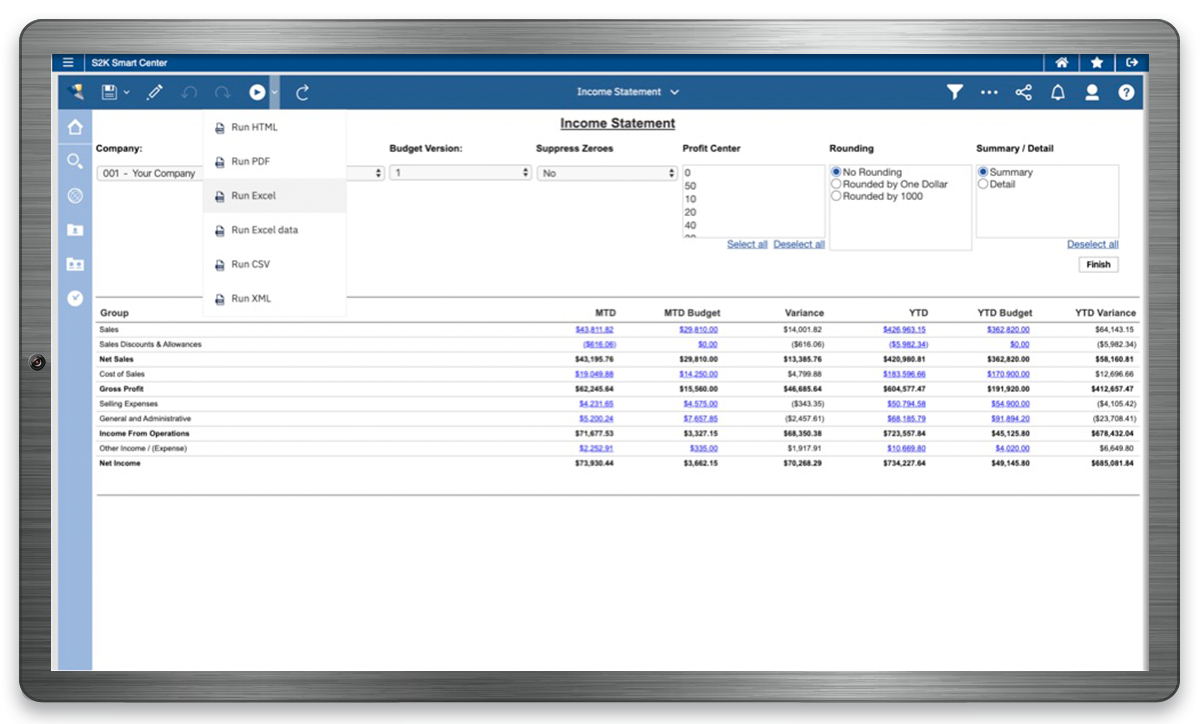 S2K General Ledger | General Ledger Software | S2K Accounting Software